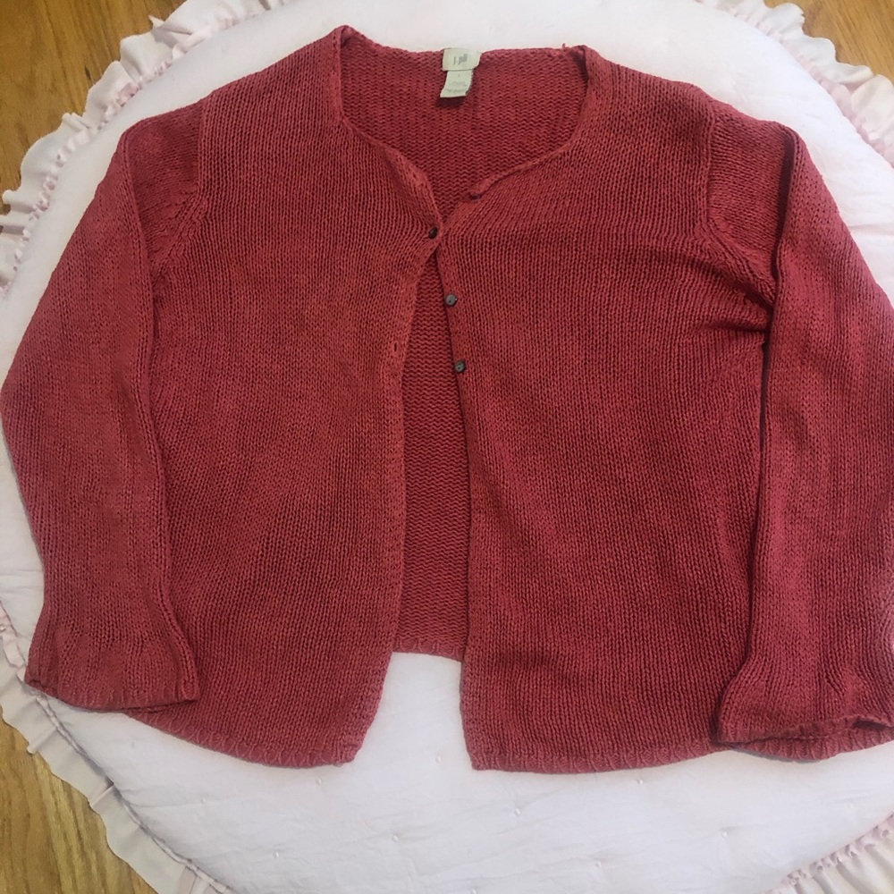 J. Jill Pink Cardigan Sweater